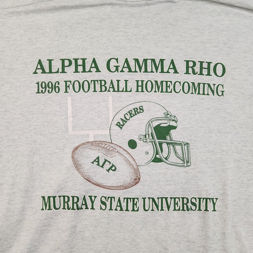 VTG 90's Murray State UNIV Extra Large Racers Football Homecoming Single Stitch - Picture 2 of 15